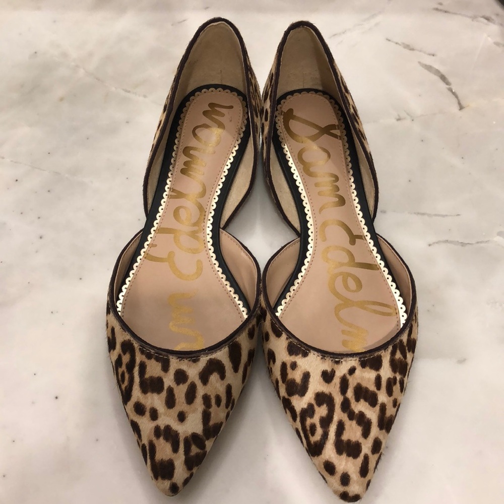 Leopard print d orsay flats